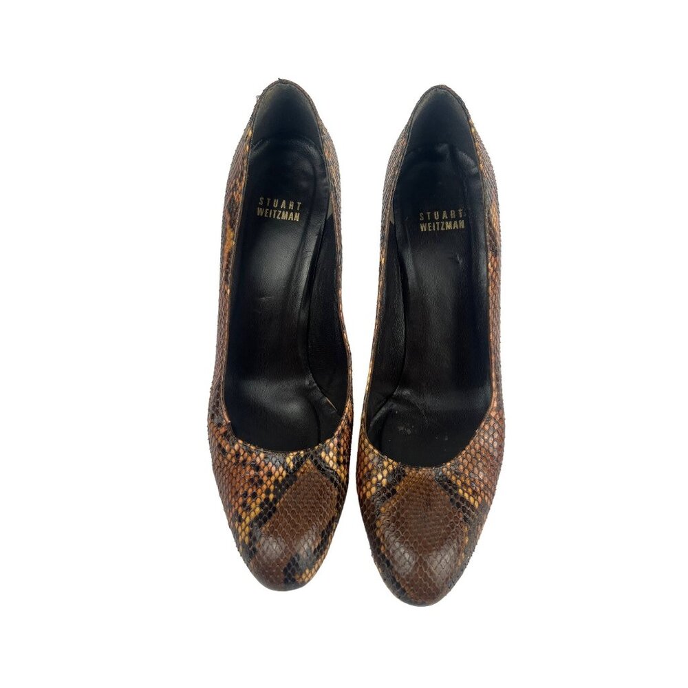 Stuart Weitzman Python Heels Size 9 - image 3